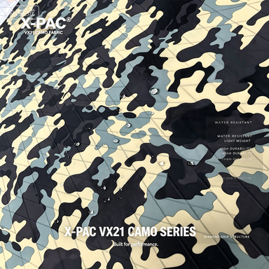 X‑PAC Printed Fabric Custom Pattern Diamond Rip‑stop Laminated Nylon for Backpack Outdoor Bags